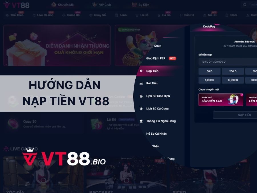 nạp tiền vt88