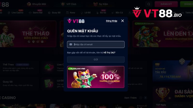 2 cách khôi phục tài khoản khi quên mật khẩu VT88